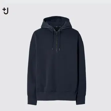 새상품급 유니클로+J 질 샌더 드라이 맨투맨 하프 지퍼 후드티