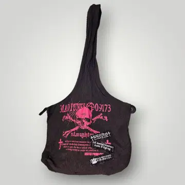 MAD PUNKS 데미지 가공 스컬 숄더백
