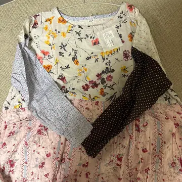 45R 인도 카디 플라워 믹스 프린트 드레스