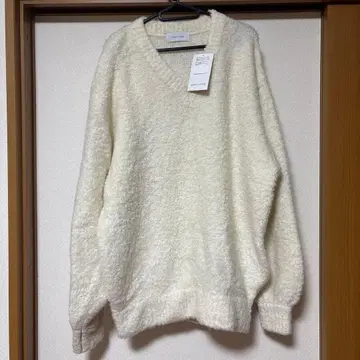 ADAM ET ROPE' 아이보리 V넥 니트 M