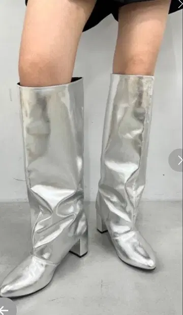 미사용 WHO'S WHO gallery 와이드 롱 부츠