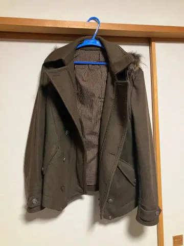 PPFM 브라운 후드 부착 자켓 L