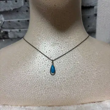 터콰이즈 눈물형 펜던트 목걸이