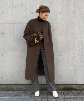 두지엠 클라세 victorian 리버 롱 노카라 코트