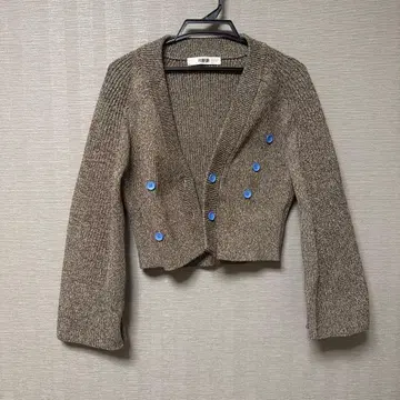 FURFUR 브라운 더블 버튼 가디건