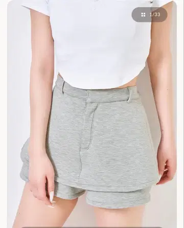 실루엣 컷 스커트 라이크 숏팬츠