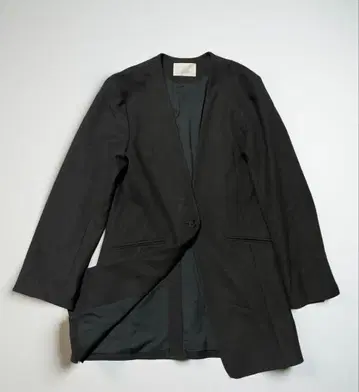 셀포드 CELFORD 노카라 자켓 롱 블랙 38