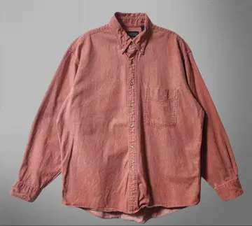 90s LANDS' END 랜즈 엔드 살몬 핑크 긴팔 셔츠 L