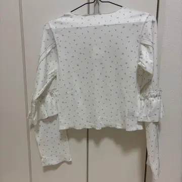 flower waffle 상의 블루