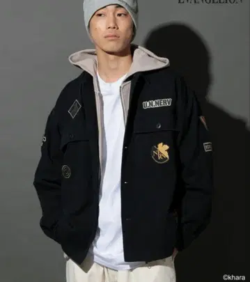 EVANGELION 콜라보 밀리터리 셔츠 자켓 M 사이즈