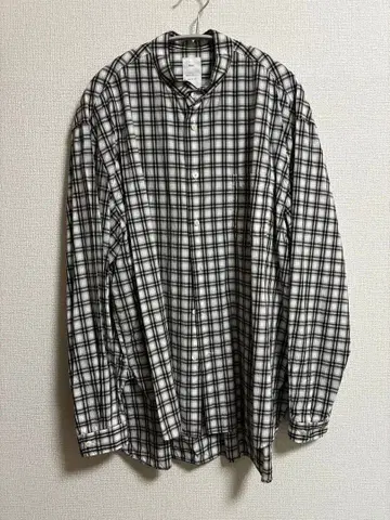 연말 특가!! Name. 스탠드 카라 오버 사이즈 체크 셔츠