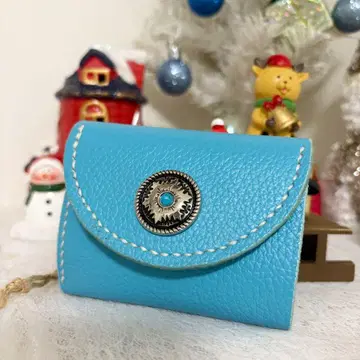 천연 가죽 접이식 지갑 콤초 부착 지갑 지갑 미니 지갑 가죽 핸드메이드