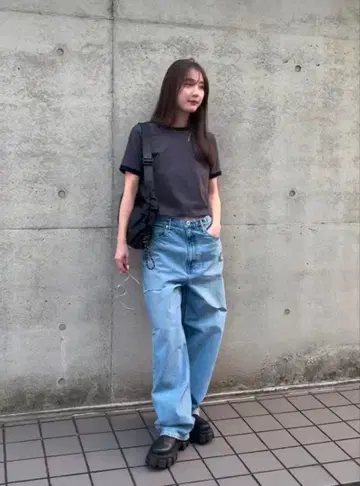 COEL x upper hights 크러쉬 데님 팬츠