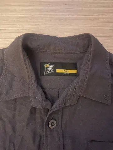 FAT 그레이 코튼 셔츠 FAT 사이즈