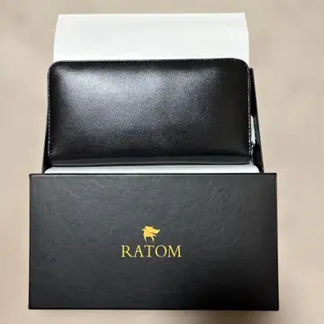RATOM 블랙 가죽 장지갑