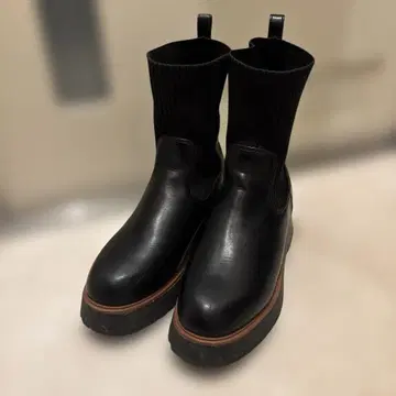 니트 부츠 블랙 통굽 3E M maschietta 마스체타