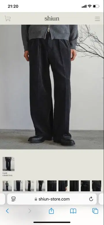 AGED CORDUROY TROUSERS 시운(shiun)