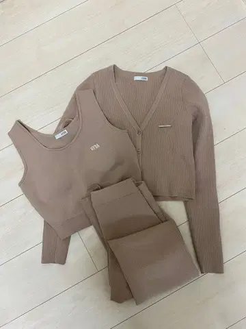 GYDA 룸웨어 베이지 3종 세트