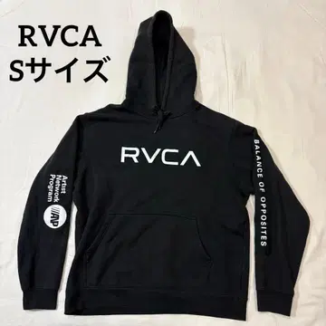 RVCA 블랙 후드티 아티스트 네트워크 프로그램 S 블랙