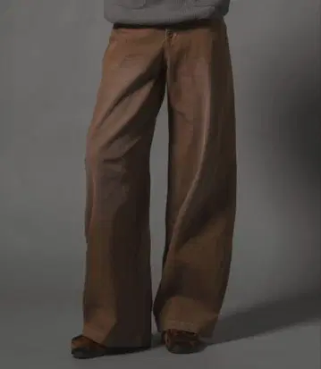 civvy. 버튼 플라이 와이드 데님 팬츠