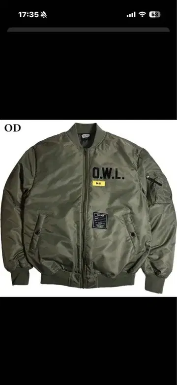 EVILACT 이블액트 MA-1 자켓 올리브 드라브 미사용 새상품