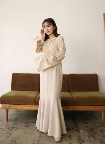 Acka mermaid skirt beige 머메이드 스커트