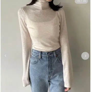 snidel 백 오픈 시어 니트