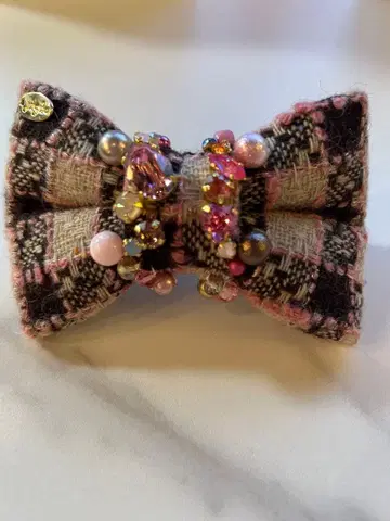 fitafita 핸드메이드 리본형 머리핀 핑크 계열