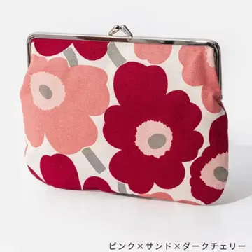 marimekko 가마구치 파우치 우니코 다크 체리