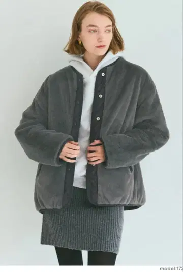 미사용 새상품 coca 리버서블 퀼팅 블루종 워셔블 M