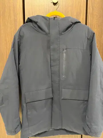 UNIQLO 남성용 네이비 후드 부착 다운 자켓