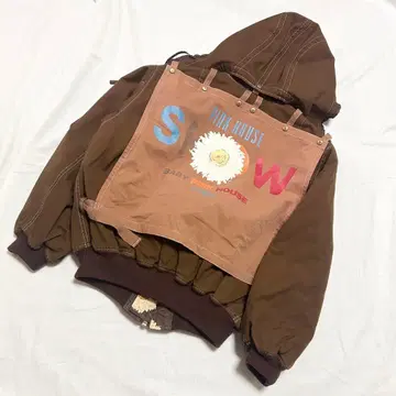 [ PINK HOUSE ] 핑크하우스 브라운 블루종 제 엠블럼 SHOW