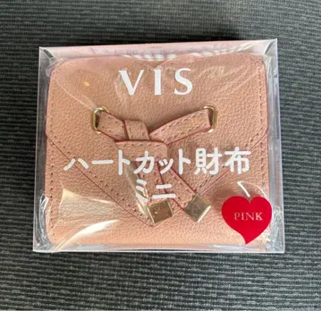 [ 새상품 ] VIS 하트컷 지갑 미니 핑크 훼미리마트 한정판