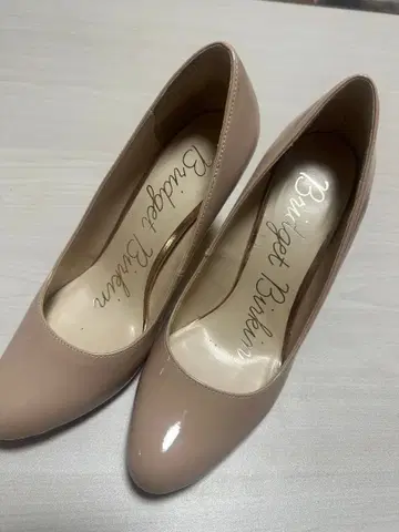 Bridget Birkin 핑크 베이지 펌프스 글리터 힐