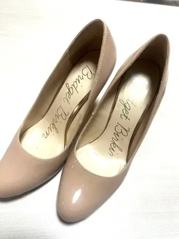 Bridget Birkin 핑크 베이지 펌프스 글리터 힐