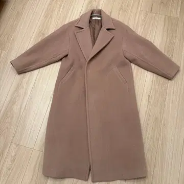 핑크 베이지 울 혼방 롱 코트 가격 인하 가능!!!