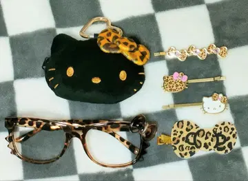 키티 레오파드 무늬 헤이세이 갸루