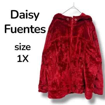 Daisy Fuentes 데이지 후엔테스 집업 후드티 빨간색 화려함