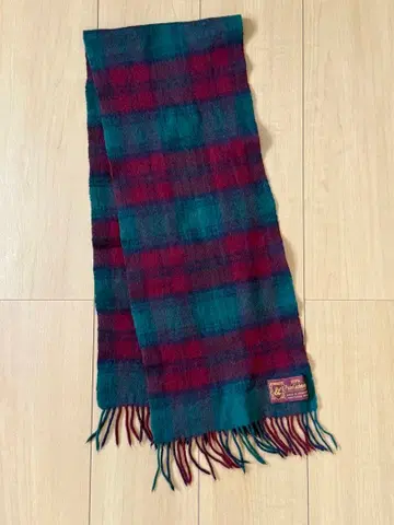 100% 퓨어 캐시미어 체크 머플러