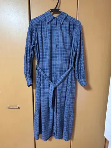 UNIQLO C 체크 무늬 긴팔 셔츠 원피스 S 사이즈