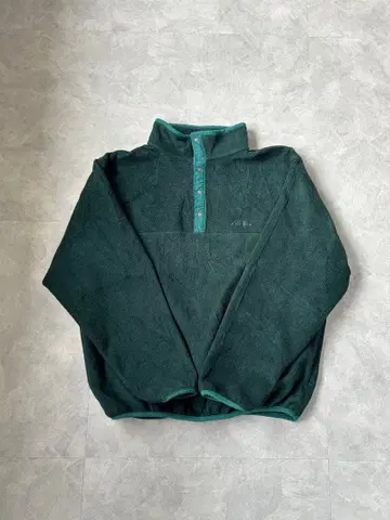 LLBean 플리스 자켓 스냅T 엘엘빈 80s 그린