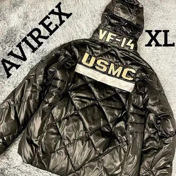 [새상품급] AVIREX 충전솜 퀼팅 자켓 USMC VF-14 블랙