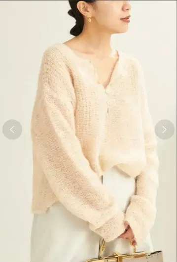 플라주 henley alpaca mix 니트 베이지