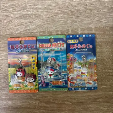 지역 한정 키티 3점 묶음 판매 아키타 네부타 후쿠시마 한정판