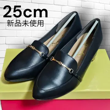 새상품 펌프스 로퍼 여성용 와이드 힐 블랙 출퇴근 피로감 없는