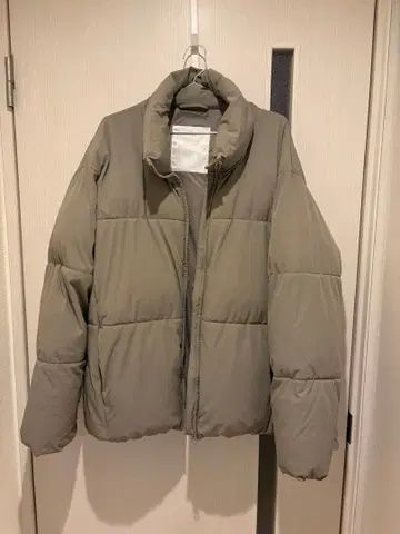 그레이 퀼팅 다운 자켓 M 사이즈