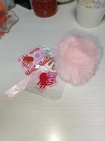 장난꾸러기 곰돌이 그루미 gloomy 퍼 참 핑크