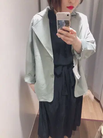 민트 그린 테일러드 자켓