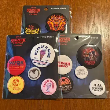 Stranger Things 기묘한 이야기 배지 세트 3coins