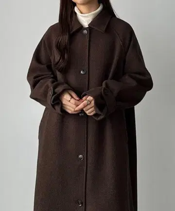 헤링본 스텐카라 롱 코트, 스텐카라 코트, MEDIUM, 카멜